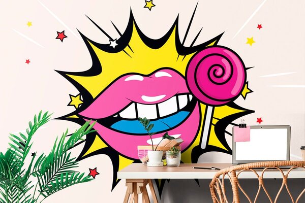 Tapéta édes pop art nyalóka pop art