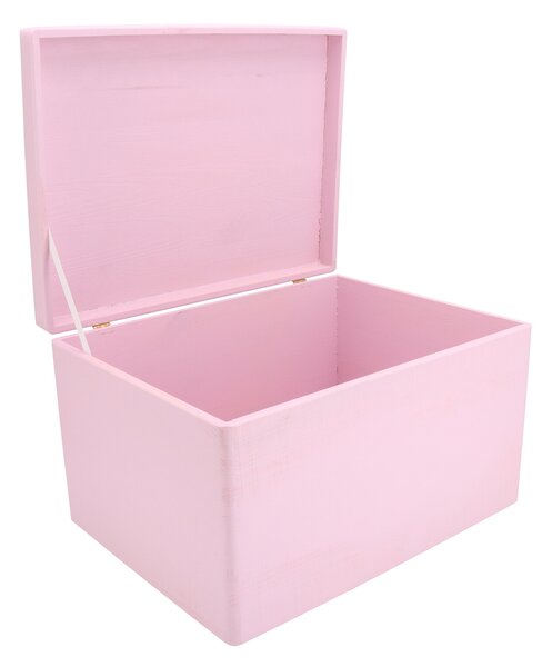 ATMOWOOD Fadoboz fedéllel 40 x 30 x 23 cm - rózsaszín