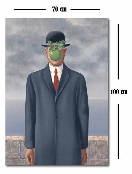 70100FAMOUSART-069 René Magritte velúr vászonkép, 70 x 100 cm