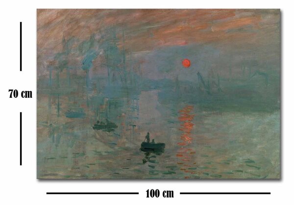 70100FAMOUSART-040 Monet velúr vászonkép, 70 x 100 cm