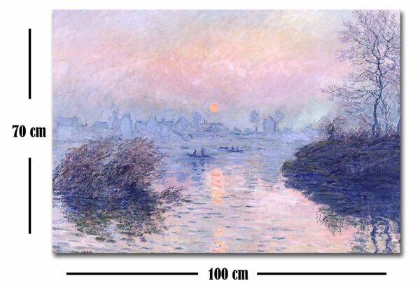 70100FAMOUSART-039 Monet velúr vászonkép, 70 x 100 cm
