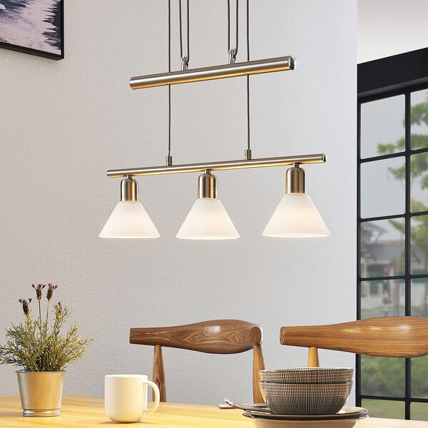 Függőlámpa Lindby, Delira, dimmable, Fémes, Nappali, Fém, Modern
