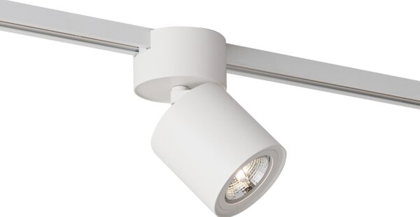 Modern fehér spotlámpa 1 fázisú sínrendszerhez GU10 70mm - Iconic Roto