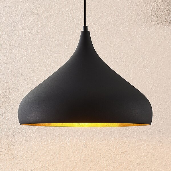 Függőlámpa Arcchio, Lunus, dimmable, Fekete, Nappali, Fém, Modern
