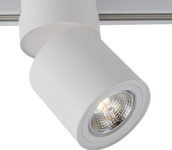 Modern fehér spotlámpa 1 fázisú sínrendszerhez GU10 70mm - Iconic Roto