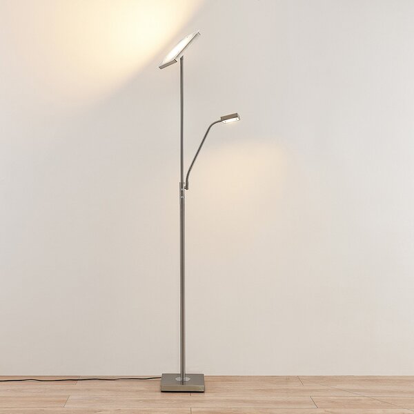 Állólámpa Lindby, Sumani, dimmable, Szürke, Nappali, Fém, Modern