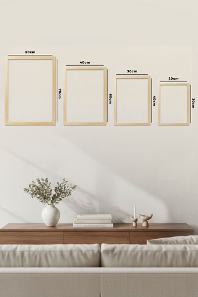 Huhu269 keretezett MDF falikép, 50 x 70 cm, 3 db-os szett
