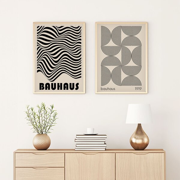 Huhu247 keretezett MDF falikép, 50 x 70 cm, 2 db-os szett