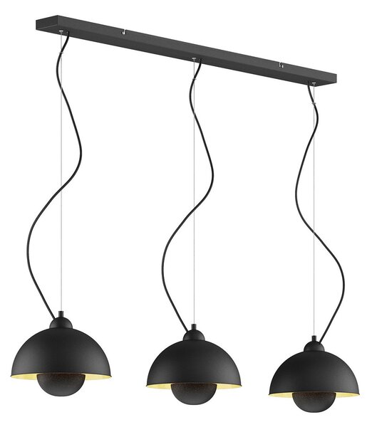 Függőlámpa Lindby, Gretja, dimmable, Fekete, Nappali, Fém, Modern
