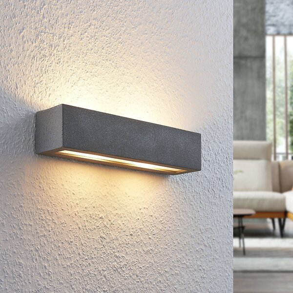 Fali Lámpa Lindby, Nellie, dimmable, Szürke, Nappali, Beton, Modern