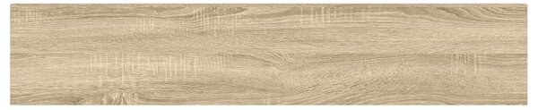 2 db tölgyszínű és fehér MDF lebegő fali polc 120x23,5x3,8 cm
