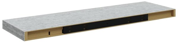 Betonszürke MDF lebegő fali polc 80 x 23,5 x 3,8 cm