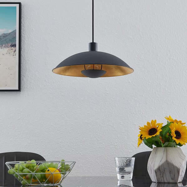 Függőlámpa Lindby, Narisara, dimmable, Fekete, Nappali, Fém, Modern
