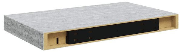 Betonszürke MDF lebegő fali polc 40 x 23 x 3,8 cm
