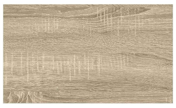 Tölgyszínű és fehér MDF lebegő fali polc 50 x 23 x 3,8 cm