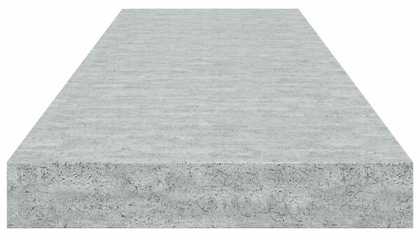 2 db betonszürke MDF lebegő fali polc 80 x 23,5 x 3,8 cm