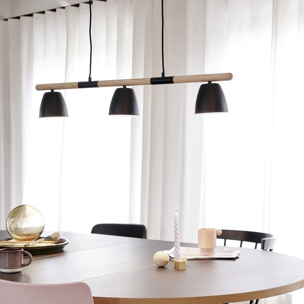 Függőlámpa Nordlux, Theo, dimmable, Fekete, Konyha, Fém, Modern