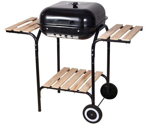 Landgraf faszenes Grill polcokkal - barna-fekete