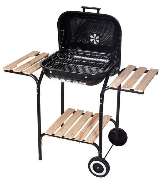 Landgraf faszenes Grill polcokkal - barna-fekete