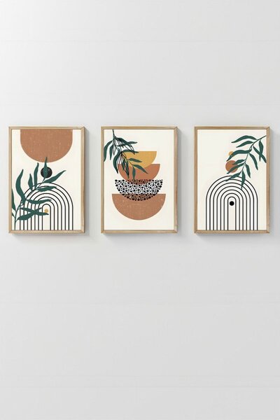 Artsycllct33 keretezett MDF falikép, 3 db-os szett