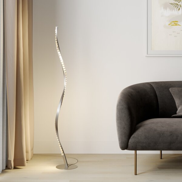 Állólámpa Lindby, Criostal, dimmable, Fémes, Nappali, Alumínium, Modern
