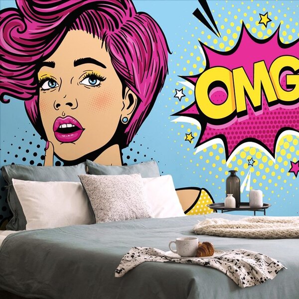 Tapéta pop art stílusban - OMG!