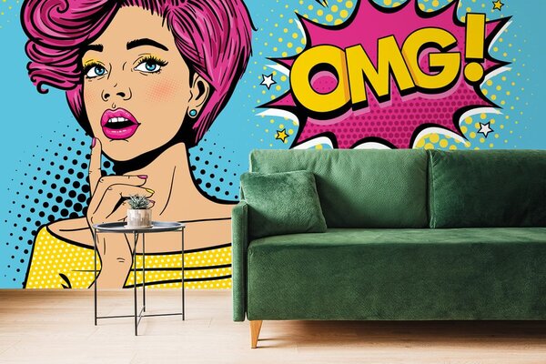 Tapéta pop art stílusban - OMG!