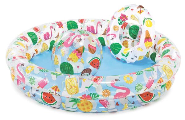 Felfújható medence kerék és labda szett 122 x 25 cm intex 59460