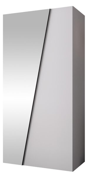 Gardróbszekrény Hartford 633, Laminált forgácslap, 202x100x50cm, Fekete, Fehér