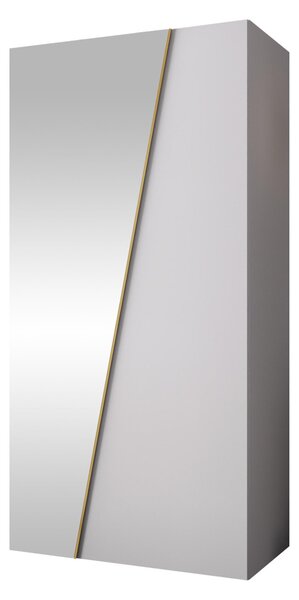 Gardróbszekrény Hartford 633, Laminált forgácslap, 202x100x50cm, Aranysárga, Fehér