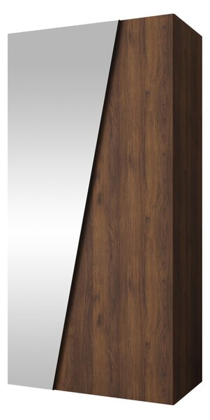 Gardróbszekrény Hartford 633, Laminált forgácslap, 202x100x50cm, Dió, Fekete