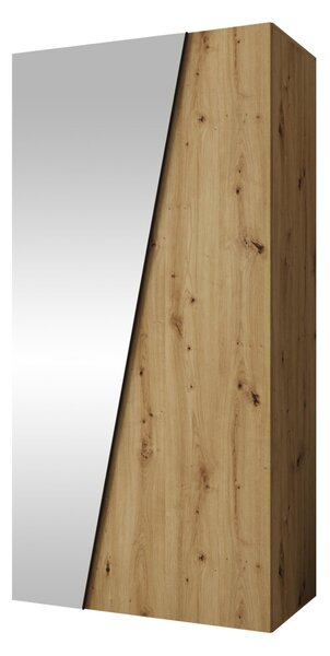 Gardróbszekrény Hartford 633, Laminált forgácslap, 202x100x50cm, Artisan tölgy, Fekete