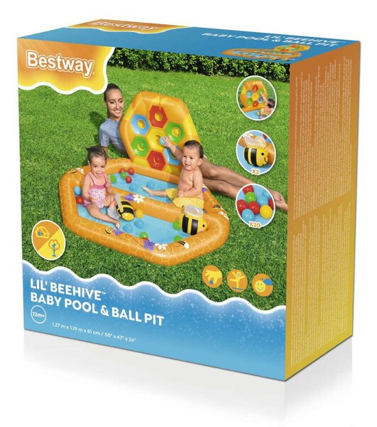 Bestway felfújható méhecskés medence gyerekeknek 127x119x61 cm