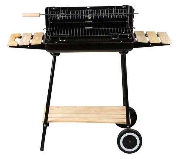 Kerti grill állítható polcokkal