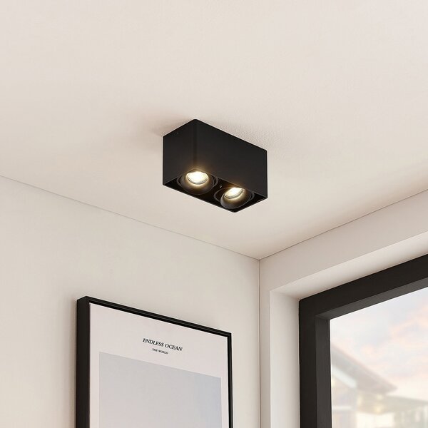 Mennyezeti Lámpa Arcchio, Kubika, dimmable, Fekete, Folyosó, Fém, Modern