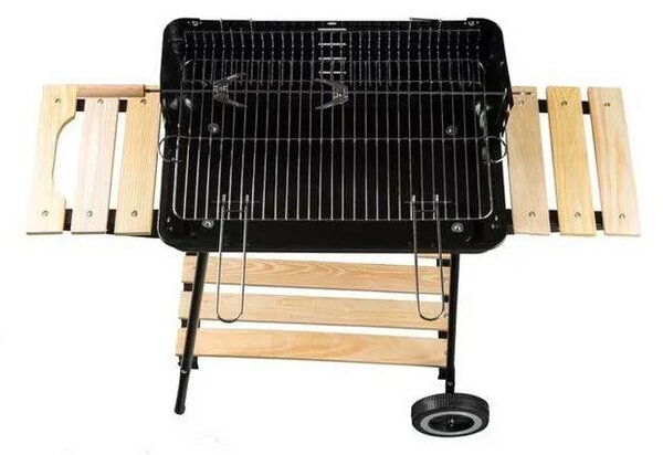 Kerti grill állítható polcokkal
