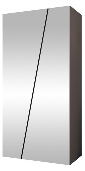 Gardróbszekrény Hartford 634, Laminált forgácslap, 202x100x50cm, Kasmír, Fekete