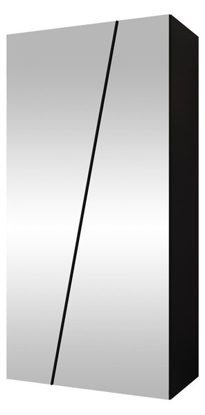 Gardróbszekrény Hartford 634, Laminált forgácslap, 202x100x50cm, Fekete