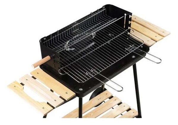 Kerti grill állítható polcokkal