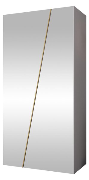 Gardróbszekrény Hartford 634, Laminált forgácslap, 202x100x50cm, Aranysárga, Fehér
