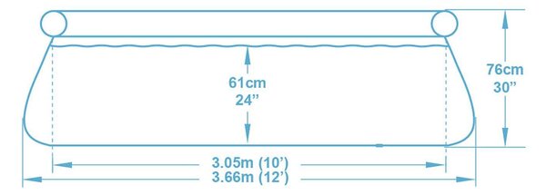 Bestway 57443 Fast Set Kör medence (366 x 76 cm)