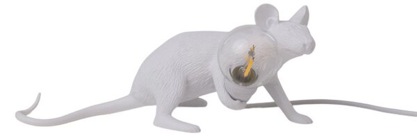 Asztali lámpa SELETTI, Mouse Lamp Valentine, Fehér, Nappali, Műanyag, Dizájn