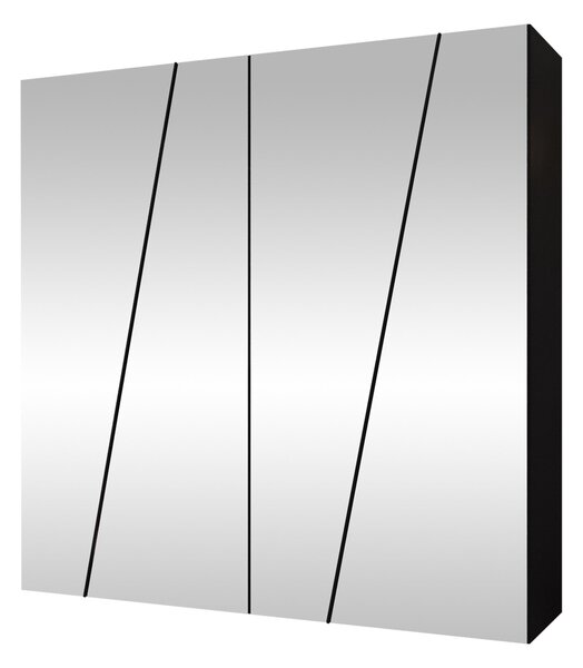 Gardróbszekrény Hartford 636, Laminált forgácslap, 202x200x50cm, Fekete
