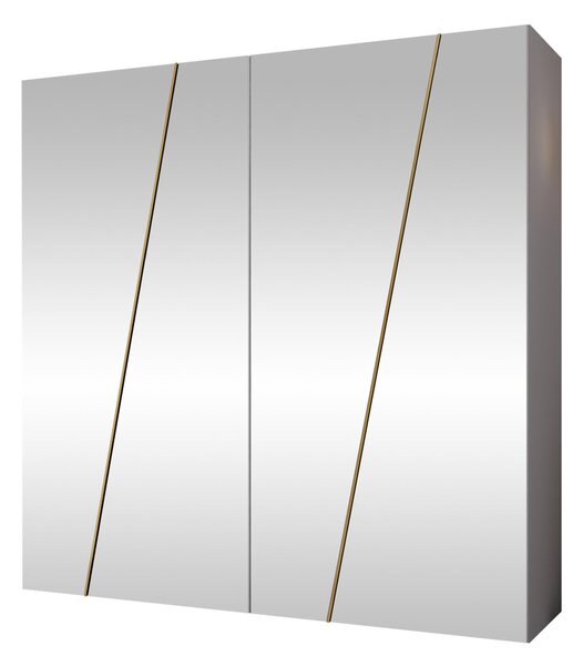 Gardróbszekrény Hartford 636, Laminált forgácslap, 202x200x50cm, Aranysárga, Fehér