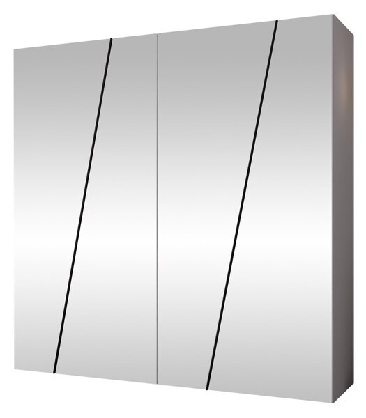 Gardróbszekrény Hartford 636, Laminált forgácslap, 202x200x50cm, Fekete, Fehér