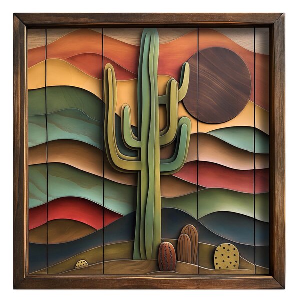 AI082 keretezett MDF falikép, 50 x 50 cm