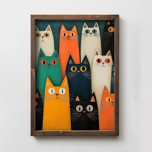 TUN020-L keretezett MDF falikép, 35 x 47 cm