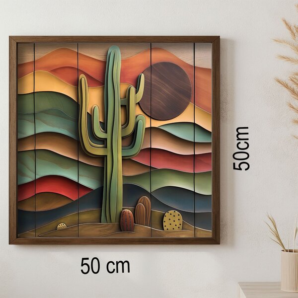 AI082 keretezett MDF falikép, 50 x 50 cm