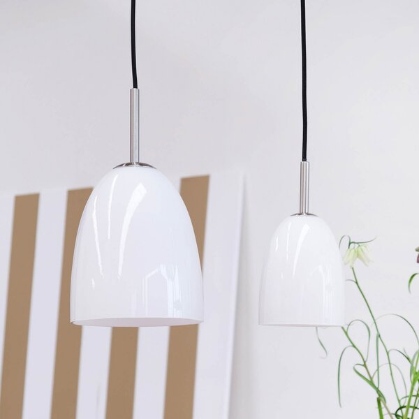 Függőlámpa Dyberg Larsen, Jazz, dimmable, Fehér, Nappali, Üveg, Skandináv