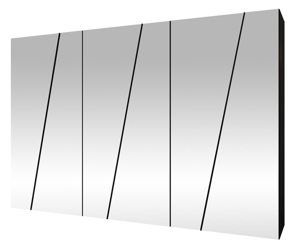 Gardróbszekrény Hartford 638, Laminált forgácslap, 202x300x50cm, Fekete